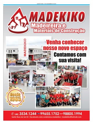 QUINTA-FEIRA, 15 DE DEZEMBRO DE 2016
 