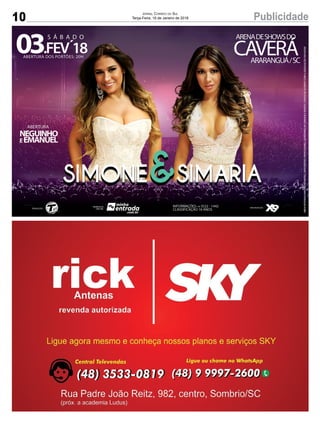 10 PublicidadeJornal Correio do Sul
Terça-Feira, 16 de Janeiro de 2018
 