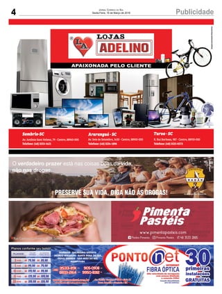 4 PublicidadeJornal Correio do Sul
Sexta-Feira, 16 de Março de 2018
 