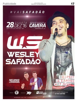 17Publicidade Jornal Correio do Sul
Sexta-Feira, 16 de dezembro de 2016
 