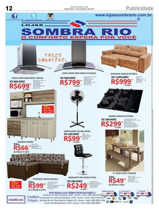 12 PublicidadeJornal Correio do Sul
Sexta-Feira, 17 de Fevereiro de 2017
 