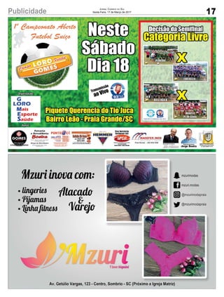 17Publicidade Jornal Correio do Sul
Sexta-Feira, 17 de Março de 2017
 