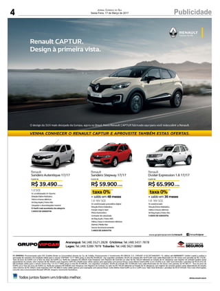4 PublicidadeJornal Correio do Sul
Sexta-Feira, 17 de Março de 2017
 
