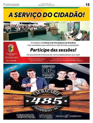 15Publicidade Jornal Correio do Sul
Segunda-Feira, 17 de Abril de 2017
 