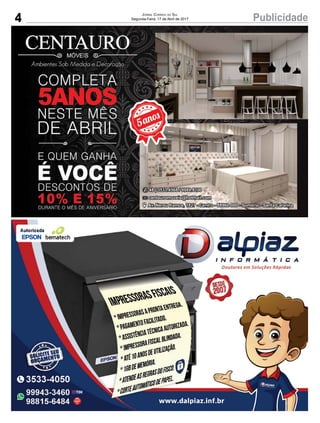 4 PublicidadeJornal Correio do Sul
Segunda-Feira, 17 de Abril de 2017
 