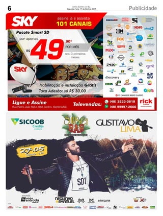 6 PublicidadeJornal Correio do Sul
Segunda-Feira, 17 de Abril de 2017
 