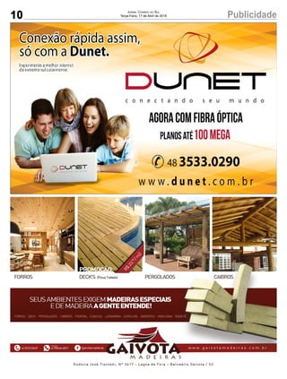 10 PublicidadeJornal Correio do Sul
Terça-Feira, 17 de Abril de 2018
 