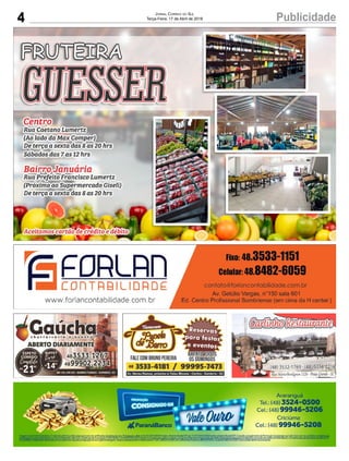 4 PublicidadeJornal Correio do Sul
Terça-Feira, 17 de Abril de 2018
C
M
Y
CM
MY
CY
CMY
K
 