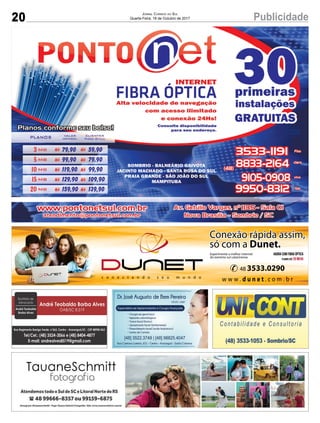 20 PublicidadeJornal Correio do Sul
Quarta-Feira, 18 de Outubro de 2017
 