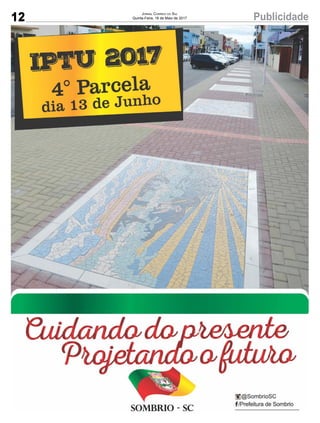 12 PublicidadeJornal Correio do Sul
Quinta-Feira, 18 de Maio de 2017
 