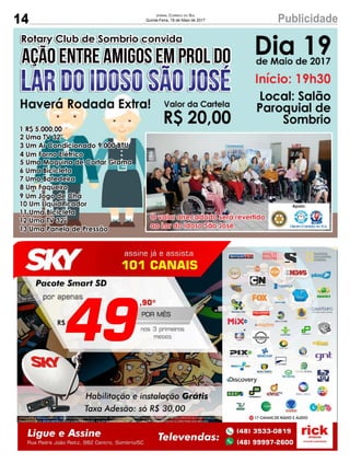 14 PublicidadeJornal Correio do Sul
Quinta-Feira, 18 de Maio de 2017
 