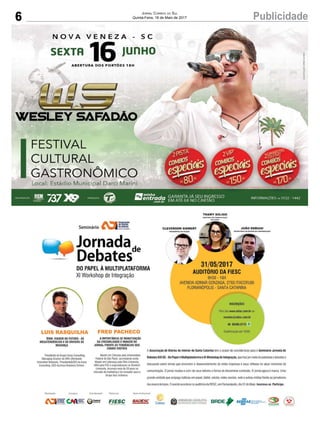 6 PublicidadeJornal Correio do Sul
Quinta-Feira, 18 de Maio de 2017
 