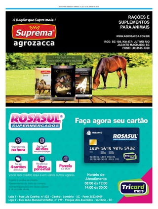 SEXTA-FEIRA, SÁBADO E DOMINGO, 19, 20 E 21 DE JANEIRO DE 2018
 