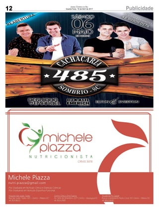 12 PublicidadeJornal Correio do Sul
Quarta-Feira, 19 de Abril de 2017
 