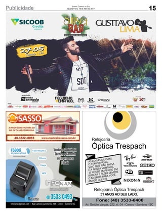 15Publicidade Jornal Correio do Sul
Quarta-Feira, 19 de Abril de 2017
 