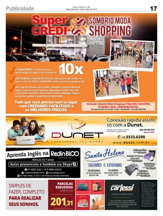 17Publicidade Jornal Correio do Sul
Segunda-Feira, 19 de Junho de 2017
 