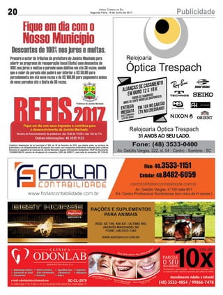 20 PublicidadeJornal Correio do Sul
Segunda-Feira, 19 de Junho de 2017
 