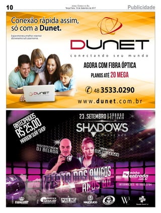 10 PublicidadeJornal Correio do Sul
Terça-Feira, 19 de Setembro de 2017
 