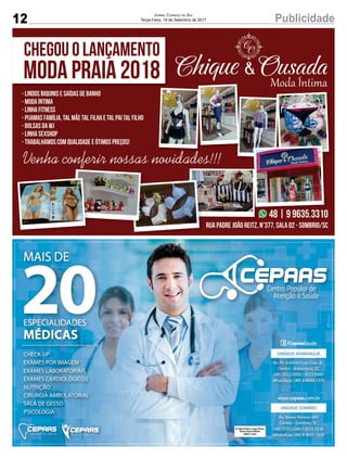 12 PublicidadeJornal Correio do Sul
Terça-Feira, 19 de Setembro de 2017
 