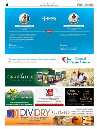 4 PublicidadeJornal Correio do Sul
Quarta-feira, 19 de Setembro de 2018
 