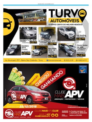 SEGUNDA-FEIRA, 19 DE NOVEMBRO DE 2018
 