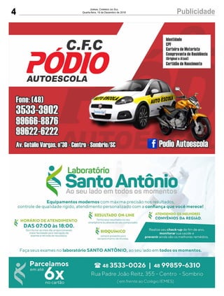 4 PublicidadeJornal Correio do Sul
Quarta-feira, 19 de Dezembro de 2018
 
