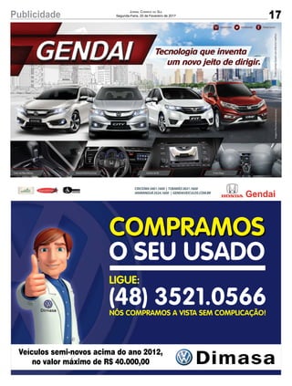 17Publicidade Jornal Correio do Sul
Segunda-Feira, 20 de Fevereiro de 2017
 