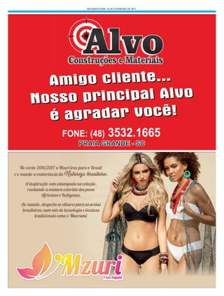 SEGUNDA-FEIRA, 20 DE FEVEREIRO DE 2017
 