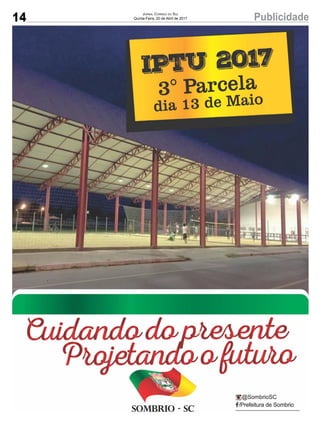 14 PublicidadeJornal Correio do Sul
Quinta-Feira, 20 de Abril de 2017
 
