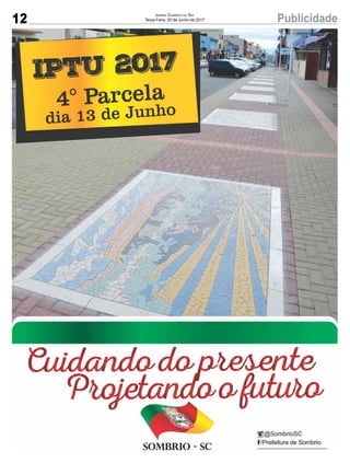 12 PublicidadeJornal Correio do Sul
Terça-Feira, 20 de Junho de 2017
 