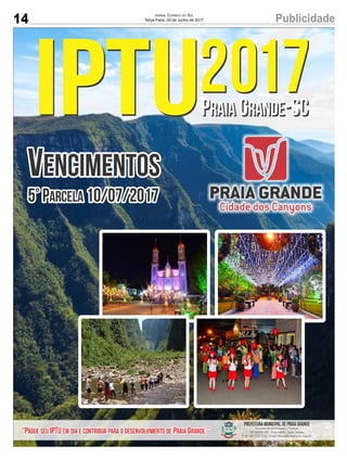 14 PublicidadeJornal Correio do Sul
Terça-Feira, 20 de Junho de 2017
 