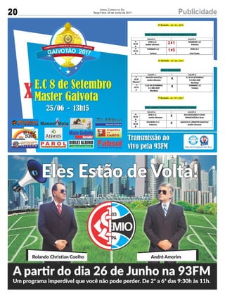 20 PublicidadeJornal Correio do Sul
Terça-Feira, 20 de Junho de 2017
 