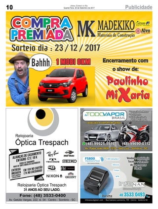 10 PublicidadeJornal Correio do Sul
Quarta-Feira, 20 de Setembro de 2017
 