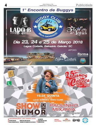 4 PublicidadeJornal Correio do Sul
Quarta-Feira, 21 de Março de 2018
 