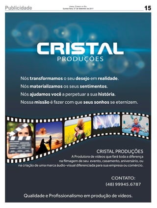 15Publicidade Jornal Correio do Sul
Quinta-Feira, 21 de Setembro de 2017
 