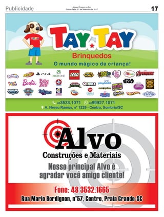 17Publicidade Jornal Correio do Sul
Quinta-Feira, 21 de Setembro de 2017
 