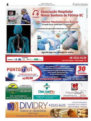 4 PublicidadeJornal Correio do Sul
Sexta-feira, 21 de Setembro de 2018
 