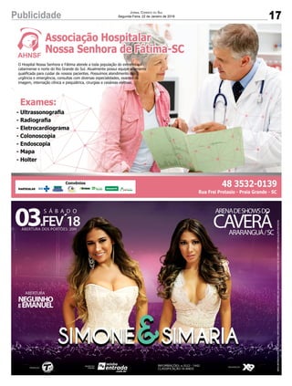 17Publicidade Jornal Correio do Sul
Segunda-Feira, 22 de Janeiro de 2018
 