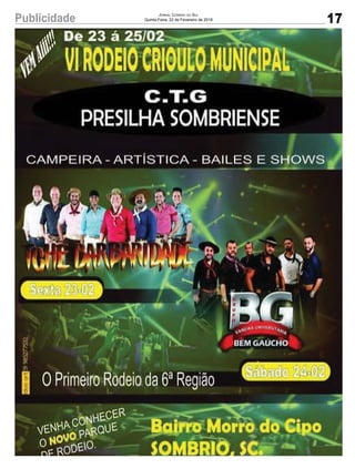 17Publicidade Jornal Correio do Sul
Quinta-Feira, 22 de Fevereiro de 2018
 