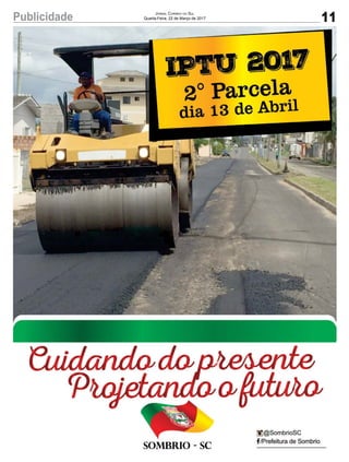 11Publicidade Jornal Correio do Sul
Quarta-Feira, 22 de Março de 2017
 