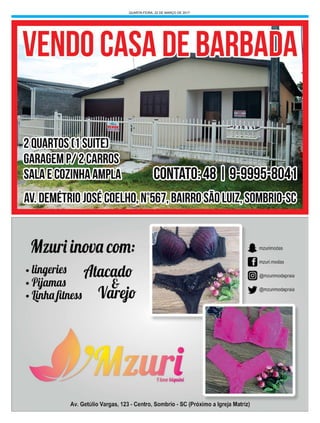 QUARTA-FEIRA, 22 DE MARÇO DE 2017
 