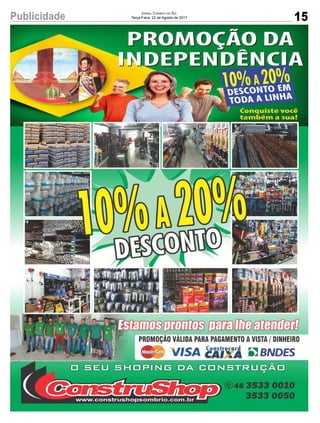 15Publicidade Jornal Correio do Sul
Terça-Feira, 22 de Agosto de 2017
 