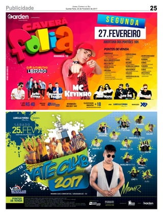 25Publicidade Jornal Correio do Sul
Quinta-Feira, 23 de Fevereiro de 2017
 