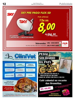 12 PublicidadeJornal Correio do Sul
Terça-Feira, 23 de Maio de 2017
 