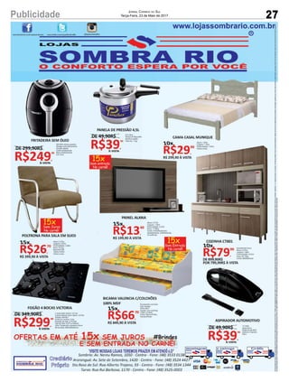 27Publicidade Jornal Correio do Sul
Terça-Feira, 23 de Maio de 2017
 