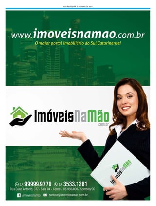 SEGUNDA-FEIRA, 24 DE ABRIL DE 2017
 