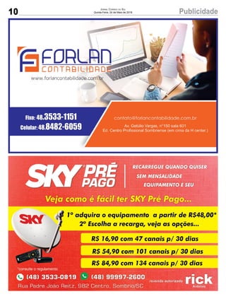 10 PublicidadeJornal Correio do Sul
Quinta-Feira, 24 de Maio de 2018
 