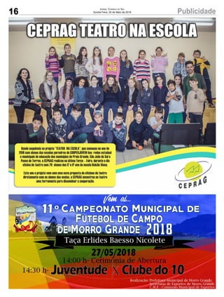 16 PublicidadeJornal Correio do Sul
Quinta-Feira, 24 de Maio de 2018
 