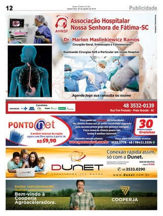 12 PublicidadeJornal Correio do Sul
Sexta-Feira, 24 de Agosto de 2018
 