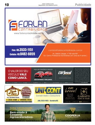 10 PublicidadeJornal Correio do Sul
Segunda-feira, 24 de Setembro de 2018
 
